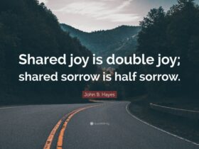 shared joy is a double joy; shared sorrow is tymoff