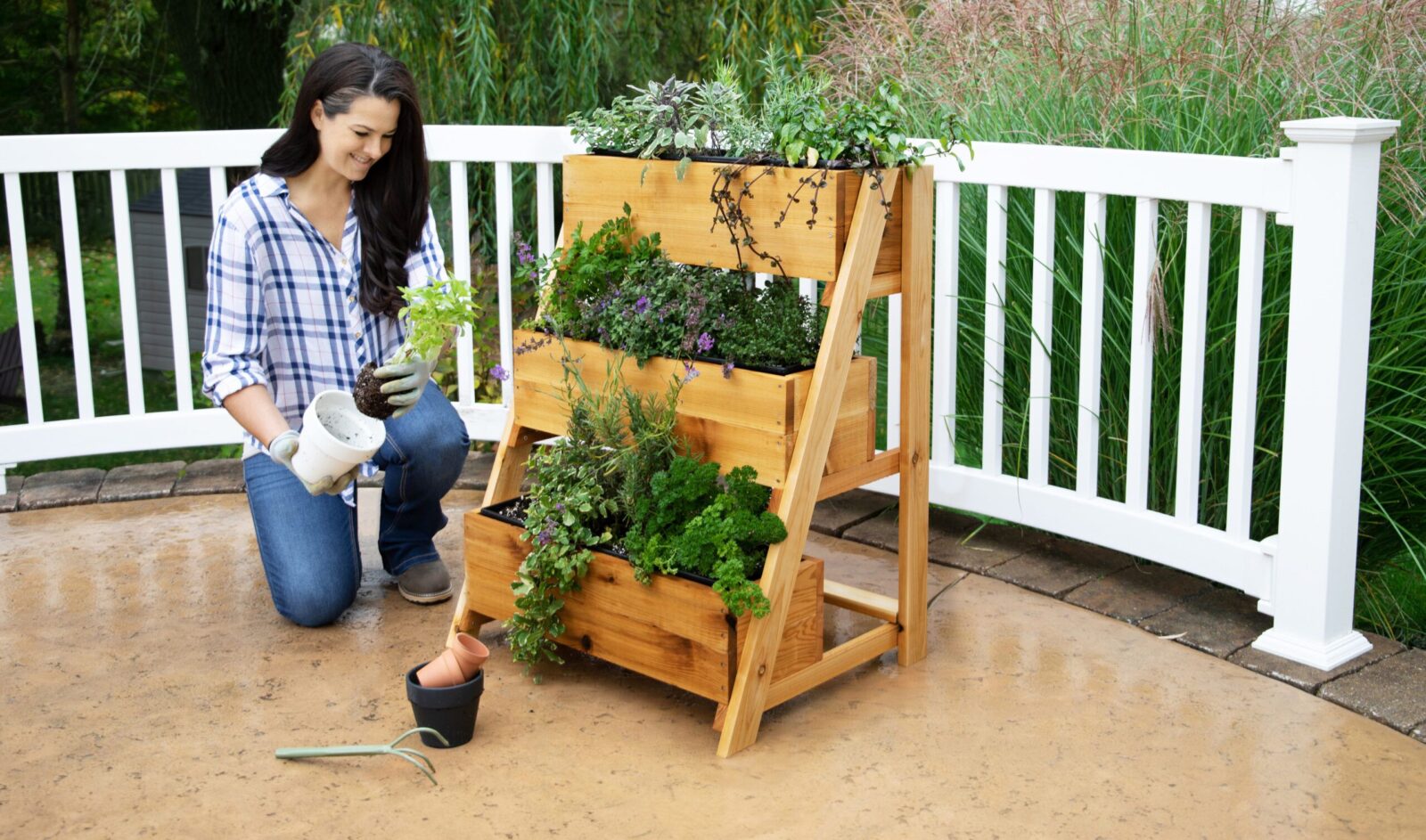 tiered herb garden