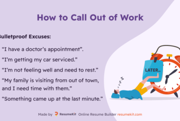 good excuses to miss work on short notice